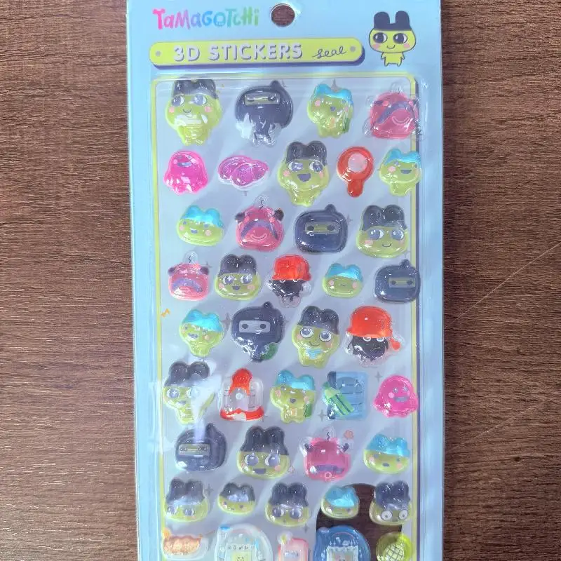 1 autocollant Tamagotchi, autocollant transparent créatif de dessin animé pour coque de téléphone, matériel pour carnet, cadeau d'anniversaire pour ami