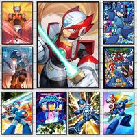 R-Rockman Megaman X Zero Anime Painting Calligraphy Canvas Poster: Crease Free Waterproof Durable All Space Wall Decor