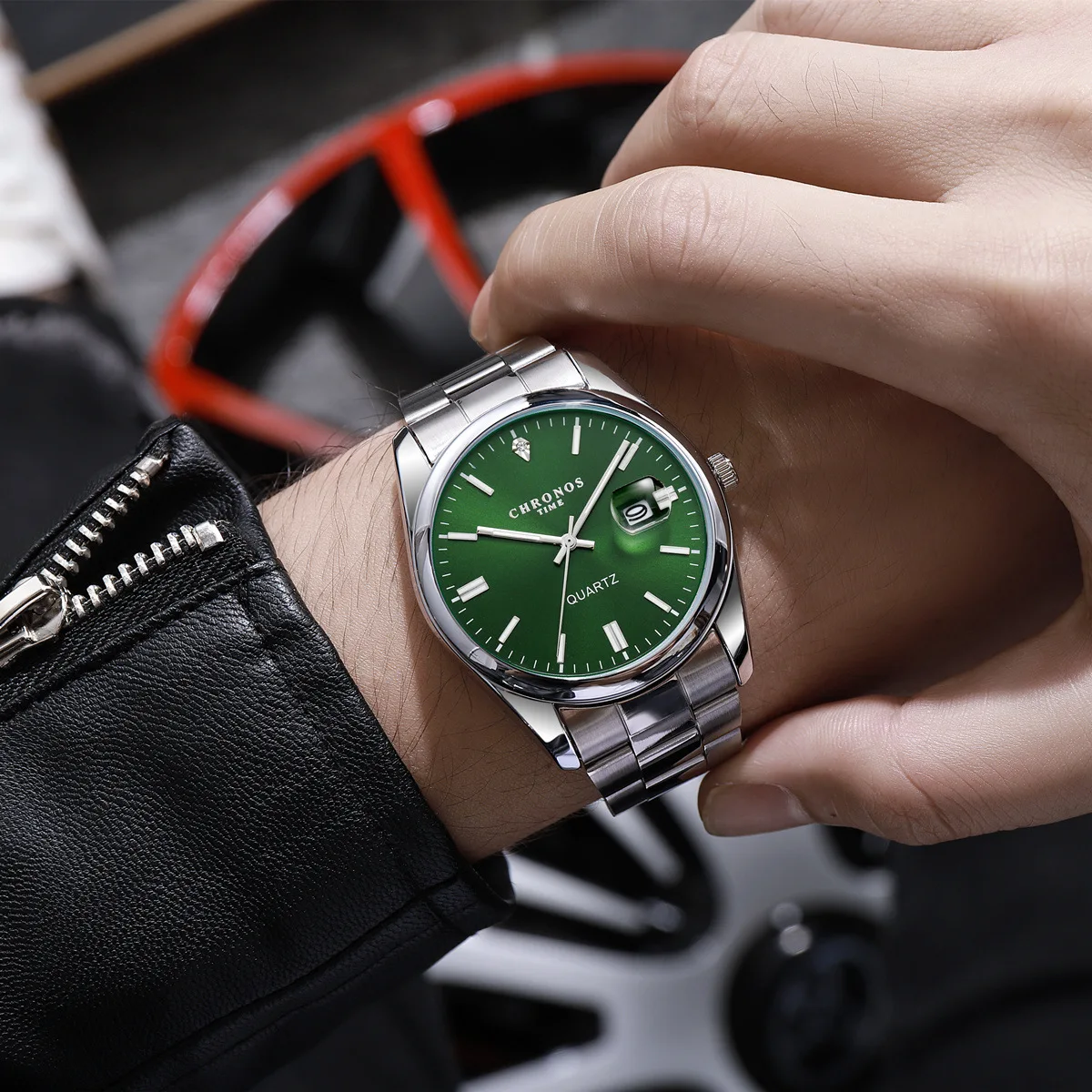 CHRONOS Topmerk Luxe Man Horloge Waterdicht Lichtgevende Datum Mannen Horloges Rvs Quartz heren Horloge Mannelijke reloj