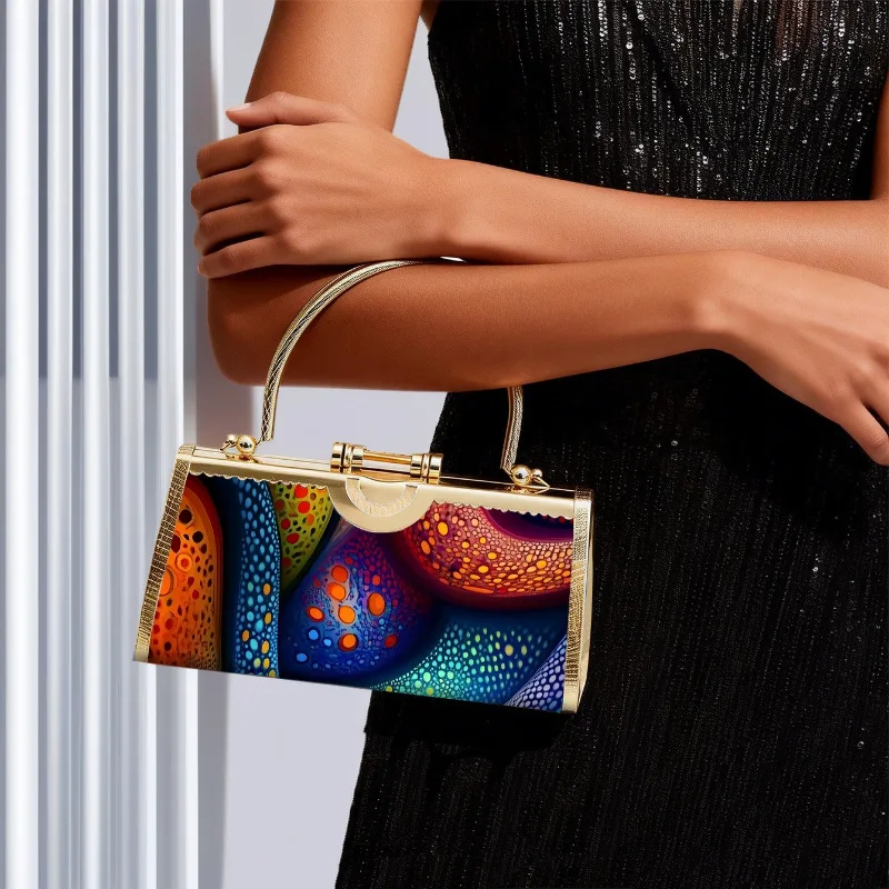 

Новая вечерняя сумка для вечеринок, модель сумки для вечеринок, женская сумка из искусственной кожи с принтом и молнией.