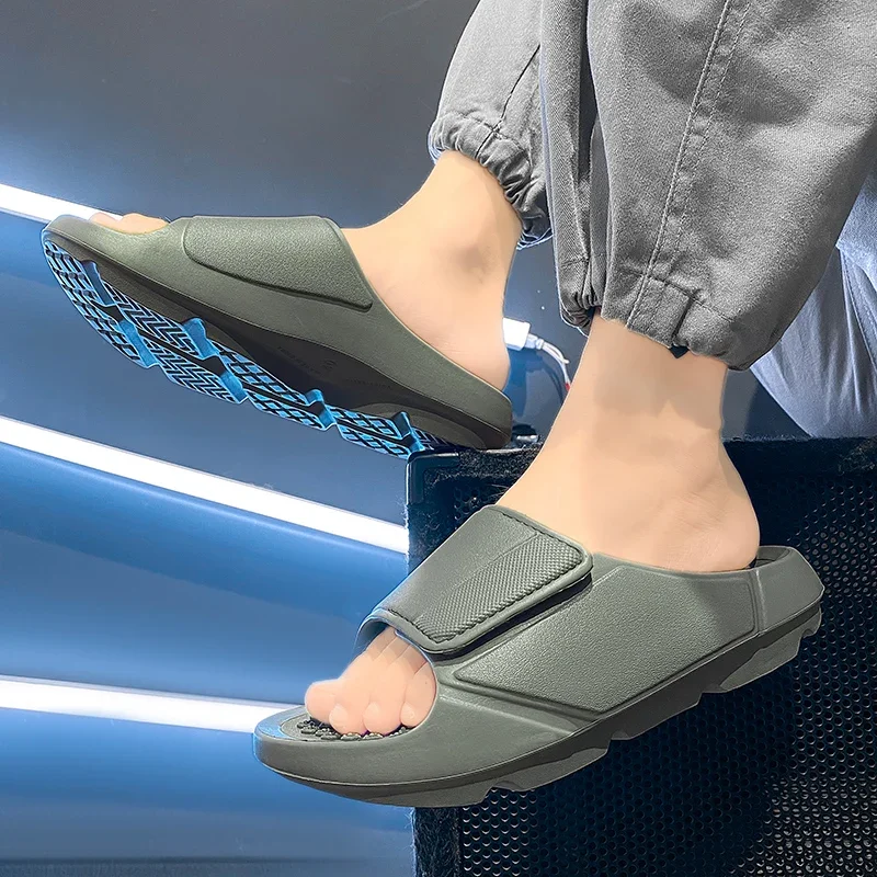 Outdoor-Sandalen, Strand-Freizeitschuhe, Neue Sommer-Herren-Massage-Pantoffeln, Indoor-Slipper mit Weicher Sohle, Herren-Flip-Flops, Herrenschuhe – Detail 14