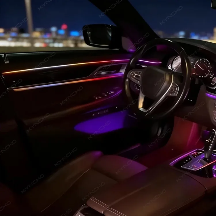 64 Colors LED Car Ambient Light Kit For BMW 7 series G11 Dream color RGB Bluetooth App Control Symphony Auto Interior Lighting