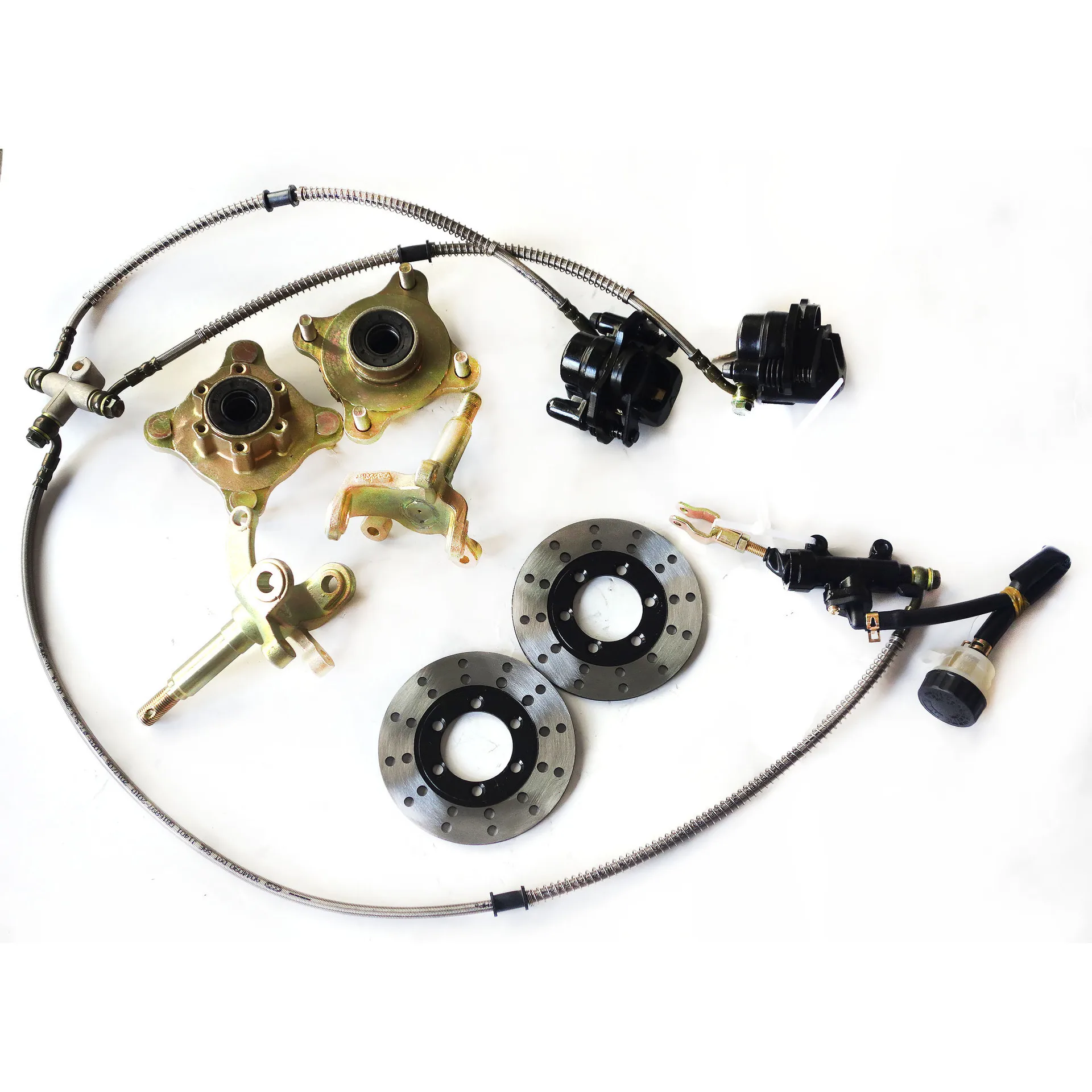 

Kart, beach car front one-to-two brakes disc brake, with rotating modified small aircraft delta wing