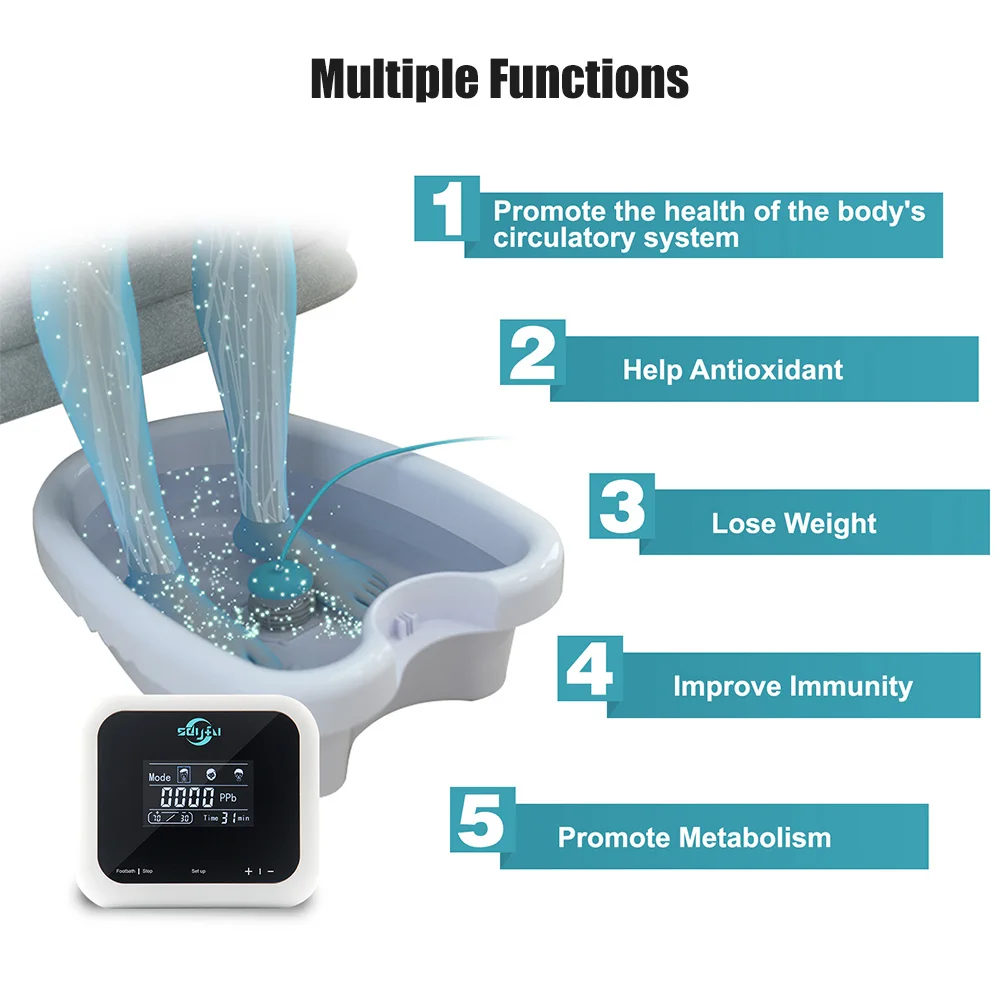 Portable Ion Detox Machine Foot Spa Ionic Cleanse Foot Bath Cell Ion Spa Cleanse Detox Bath Foot Detoxing Arrays Massage Relax