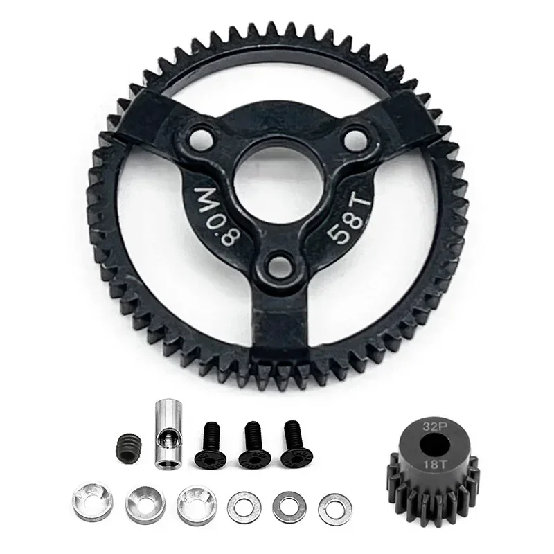 

Harden Steel Spur Main Gear 50T 52T 53T 54T 58T 60T 32Pitch 0.8M 6842 6843 3956 for RC Car 1/10 TRX Slash Stampede Rustler 4x4 V