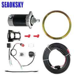 Electric Start Kit For SUZUKI DT40 40HP 2 Stroke Outboard Engine Starter Motor Relay Cable Rectifier
