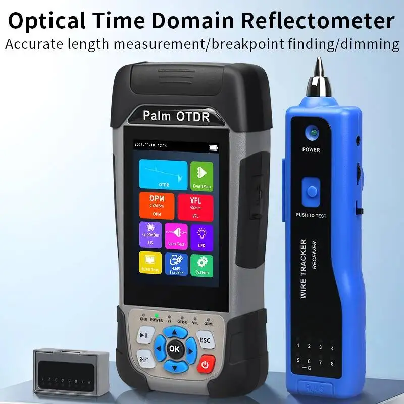 KP600 OTDR Active Fiber Testing Multi-Functional Touch Screen Optical Time Domain Reflectometer Built-In VFL OPM LS LED