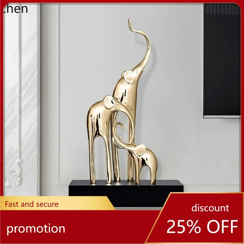 

HXL Elephant Ornament Living Room TV Cabinet Entrance Tabletop Decoration Home Decor