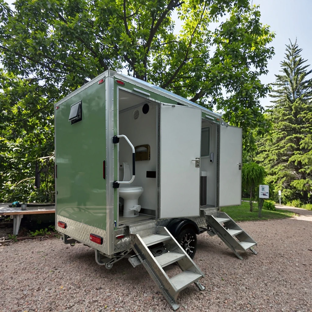 Top Fashion Portable Toilet Modern Design Double Squat Multi-Functional Simple Assembly For Outdoor Use For Two Toilets Bathroom