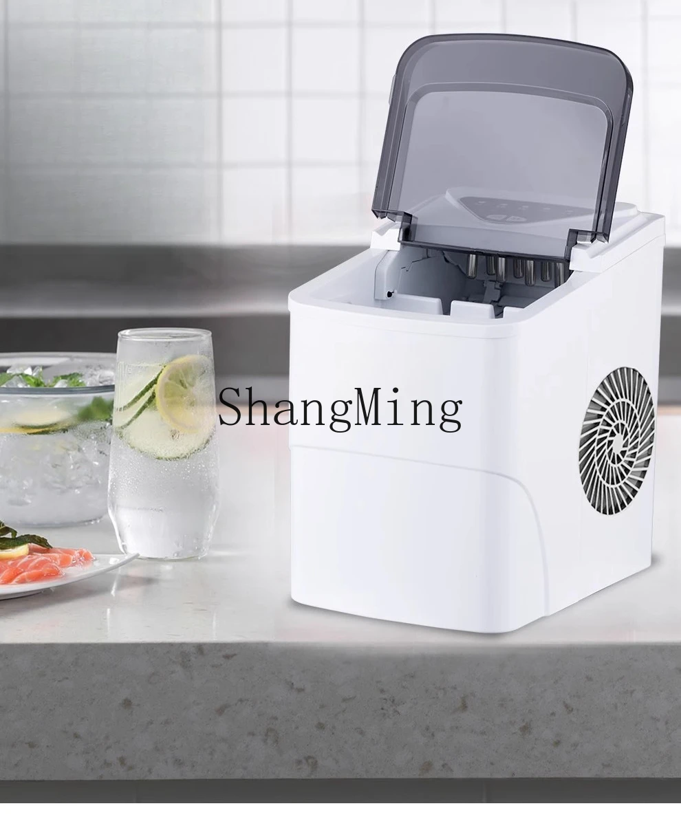 ZYY piccola mini macchina commerciale per cubetti di ghiaccio rotonda da 15 kg per negozio di tè al latte
