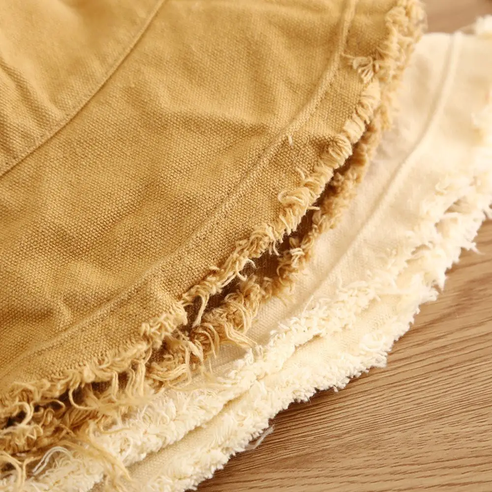 بسيطة اليابانية ظلة إلكتروني التطريز القطن الكورية نمط قبعة دلو قبعة قبعة الموضة الإناث #6