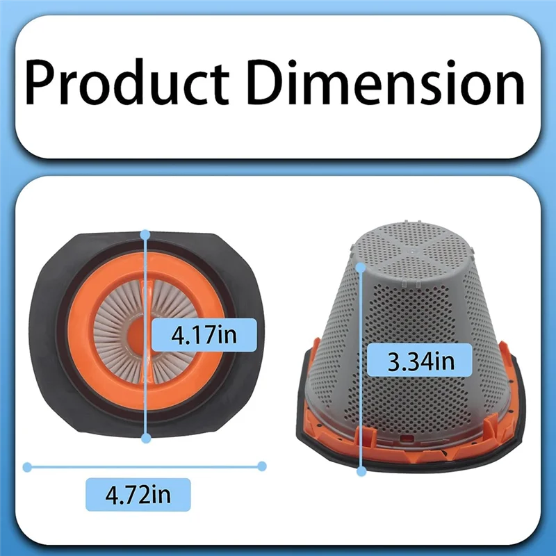 ABRG N900287 HEPA Filter for BLACK+DECKER 20V MAX POWERCONNECT Handheld Vacuum Models BCHV001C1, BCHV001B