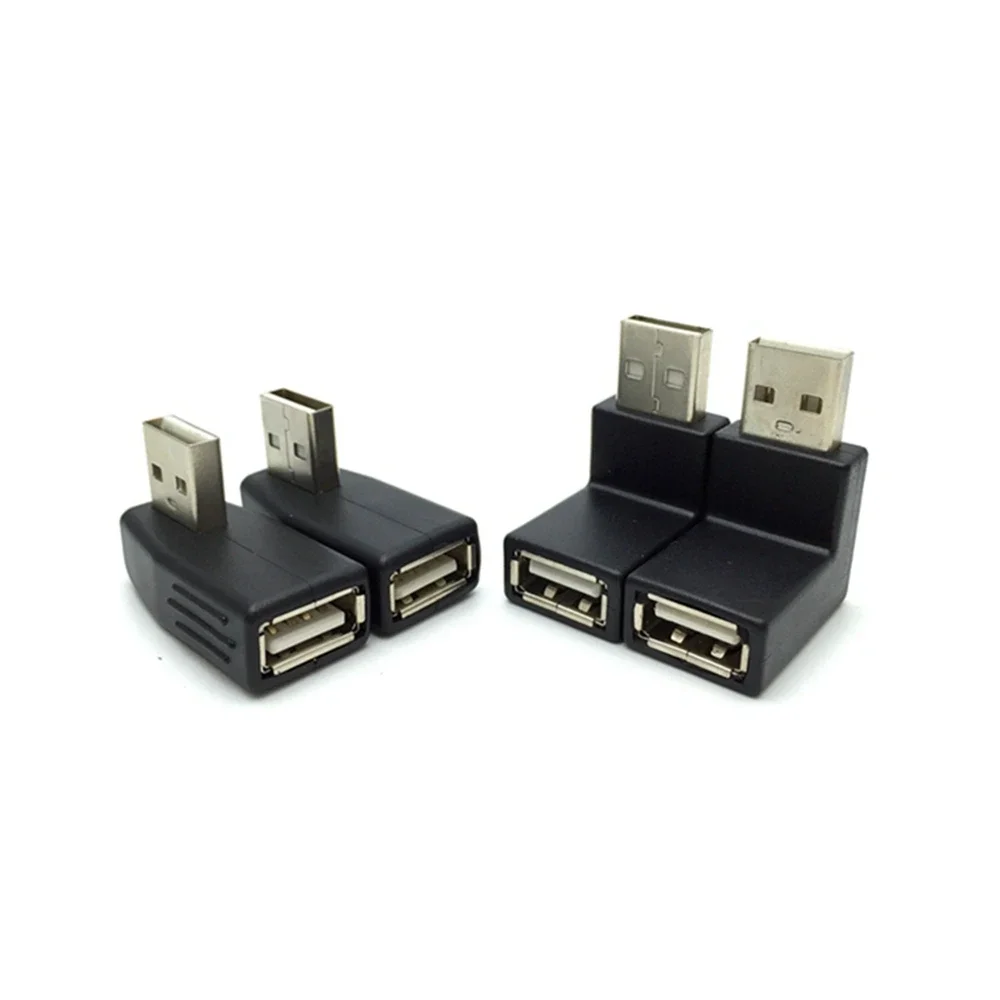 90 degree Left/Right/Up/Down Angle L Bend USB 2.0 One Man to Female Adapter Extension Plug for Computer Notebook