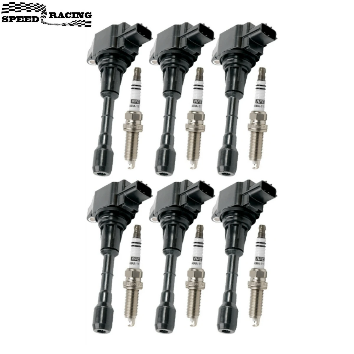 

C1670 GN10224 C-750 5C1727 CUF2118 50150 22448JA10A 6 Ignition Coil & 6 Spark Plugs for Nissan Altima Maxima 09-19 3.5 V6 UF550
