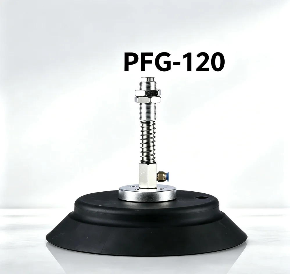 PFG120/150/200/250 Series With Holder Fitting Industrial Heavy-Duty Vacuum Suction Silicone Sucker Chuck