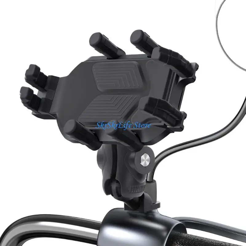 E65E Adjustable Motorcycle Phone Mount Holder With Vibration Dampening For Secure Ride On Any Terrain
