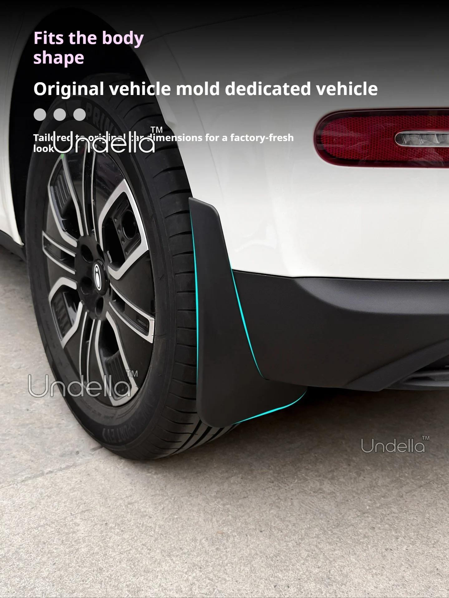Vorder- und Hinterrad-Schmutzschutz für GWM Ora 5 2026 2027 Auto-Styling Kotflügel Schmutzlappen Spritzschutz Dekorationszubehör 4 Stück – Detail 4