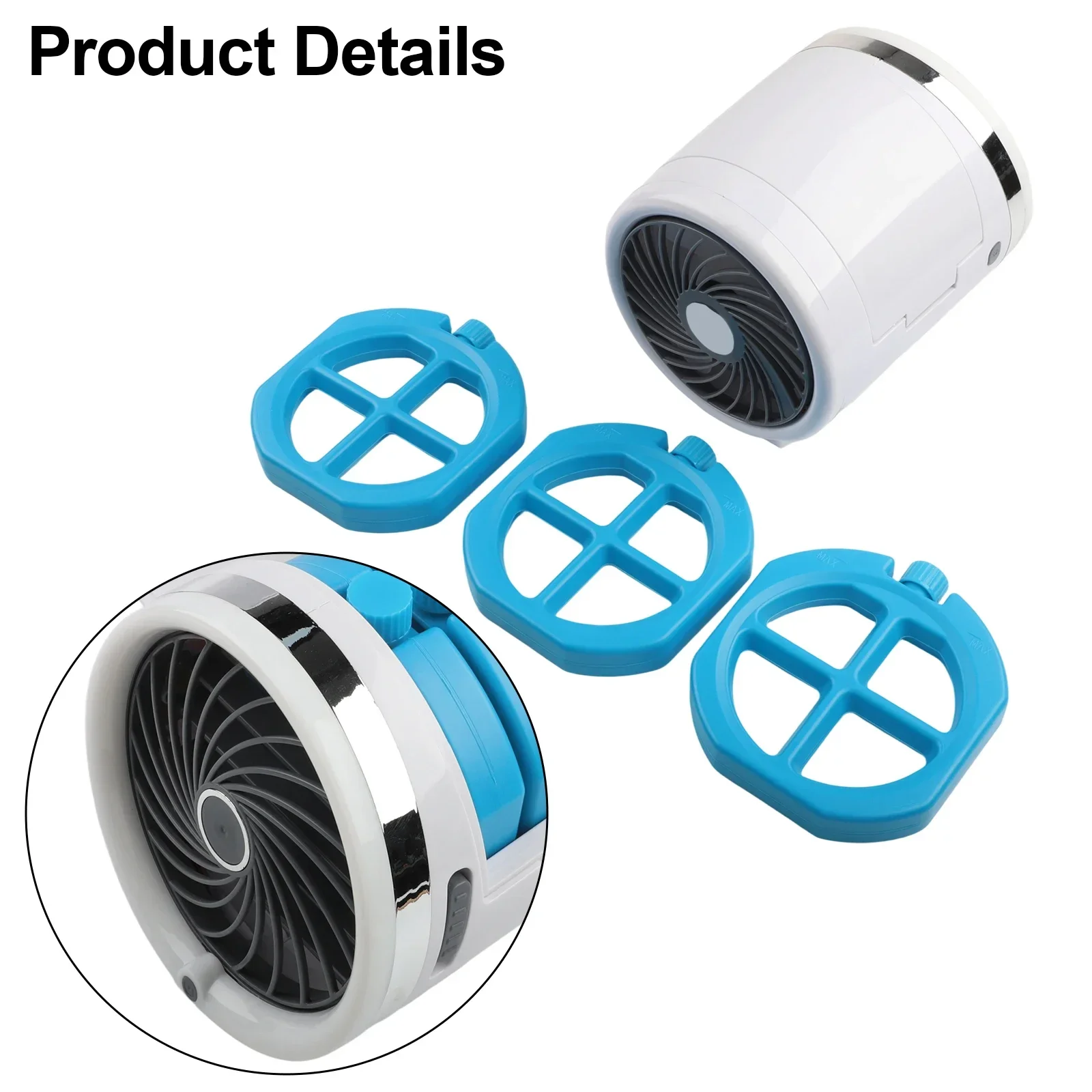 Personal Cooling Fan with Portable Design 3 Speed Air Circulation Fan with Reusable Ice Packs and LED Lighting for Rooms