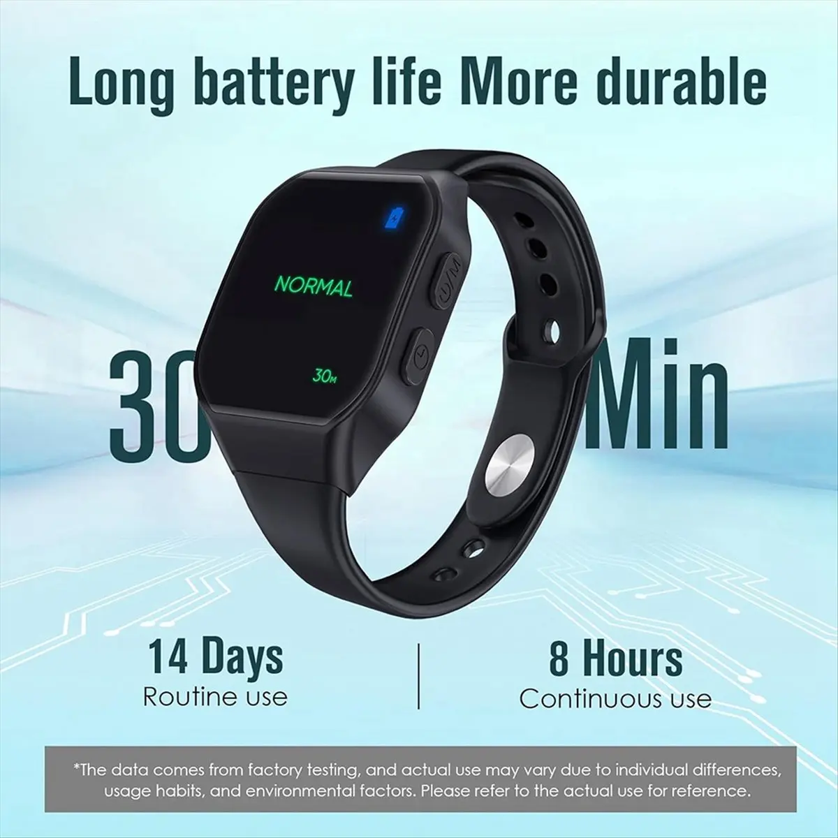 & AT27  Electric EMS Sleep Aid Watch,Motion Sickness Bands Relieve Nausea Stress, Motion Sickness Bracelets Improve Sleep Black