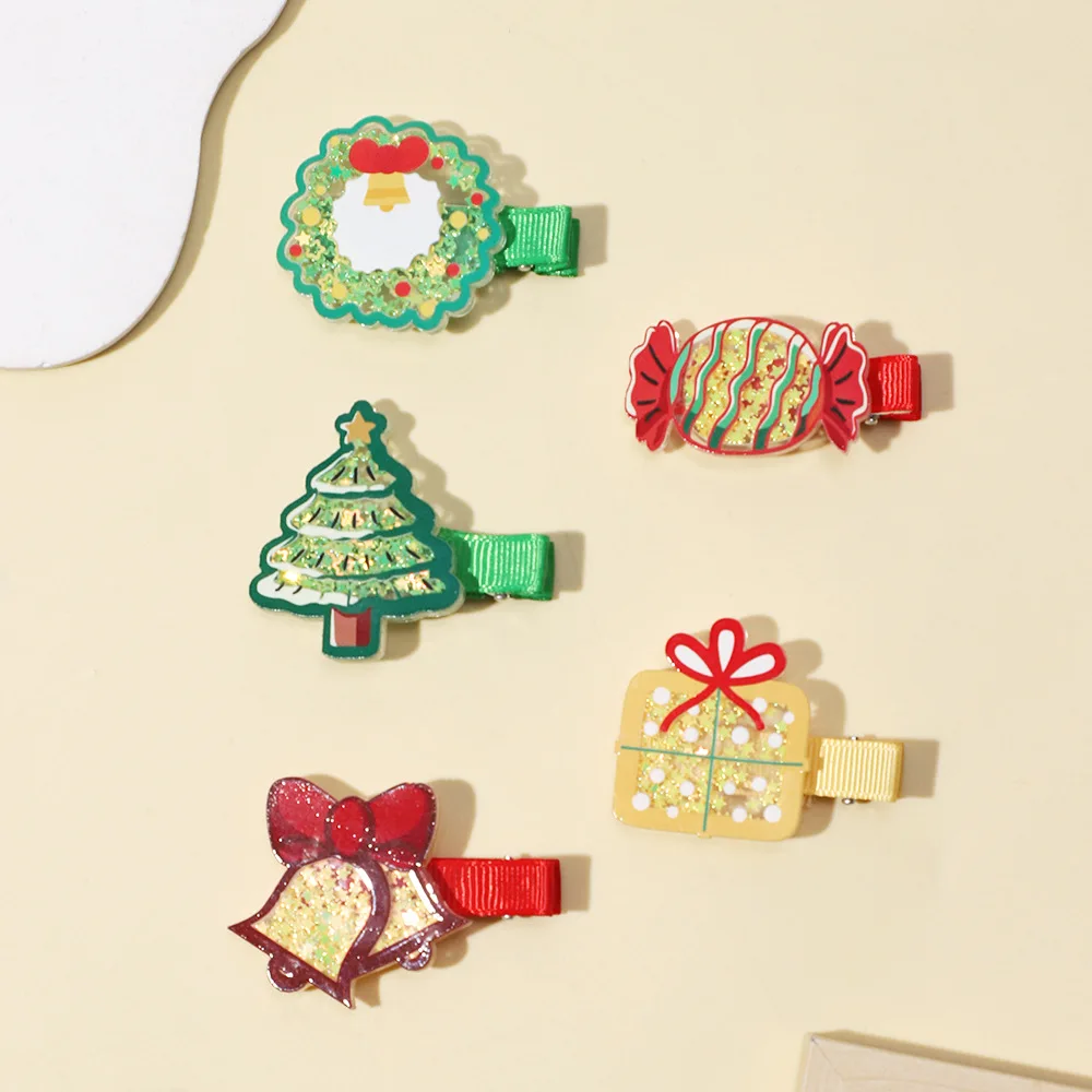 

40 PCS/Lot, Baby Girls Christmas Hair Clips Cute Hair Accessories
