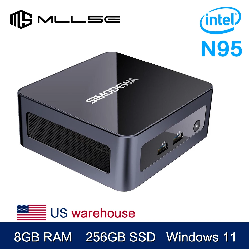 MLLSE SIMODEWA B520 Mini PC Mini Desktop Computer With Intel Alder Lake N95 Up To 3.4GHz, 8GB RAM 256GB SSD Mini Computer