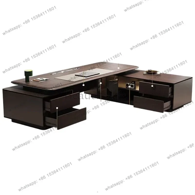 

D36Desk light luxury high-end president desk general manager office desk