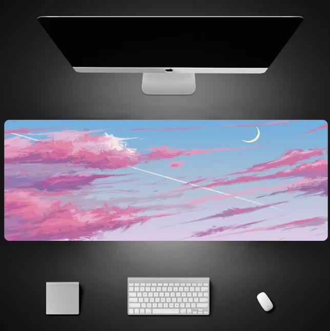 

Oil Painting Landscape Sunset Mouse Pad Natural Rubber Laptop Office Gamer on The Table Kawaii Gaming Anime Cool Big Keyboard