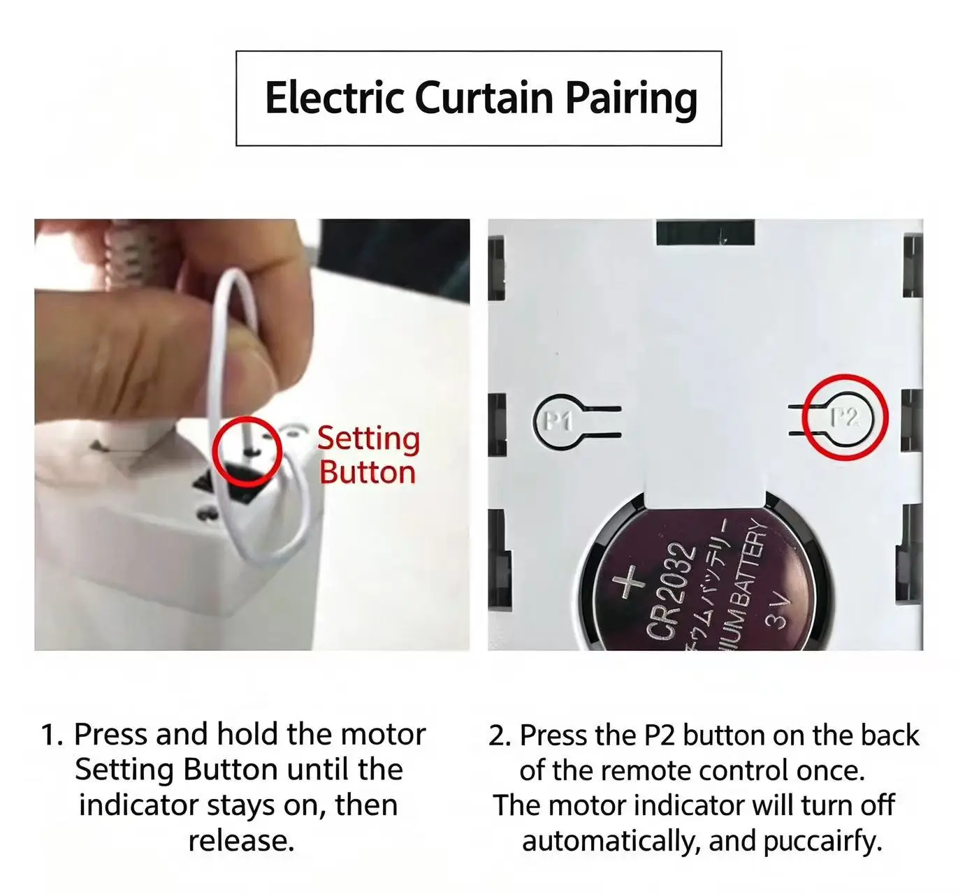 Smart Electric Curtain Motor with Remote Control, Quiet Motor for Curtain Track, Easy Installation