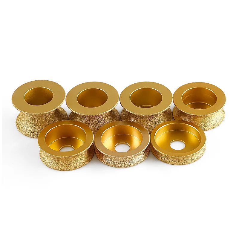 10mm-50mm Vacuum Brazed Diamond Round Edging Polishing Wheel 20mm Bore Dia Ceramic Edging Wheel For Tile Marble Abrasives Disc
