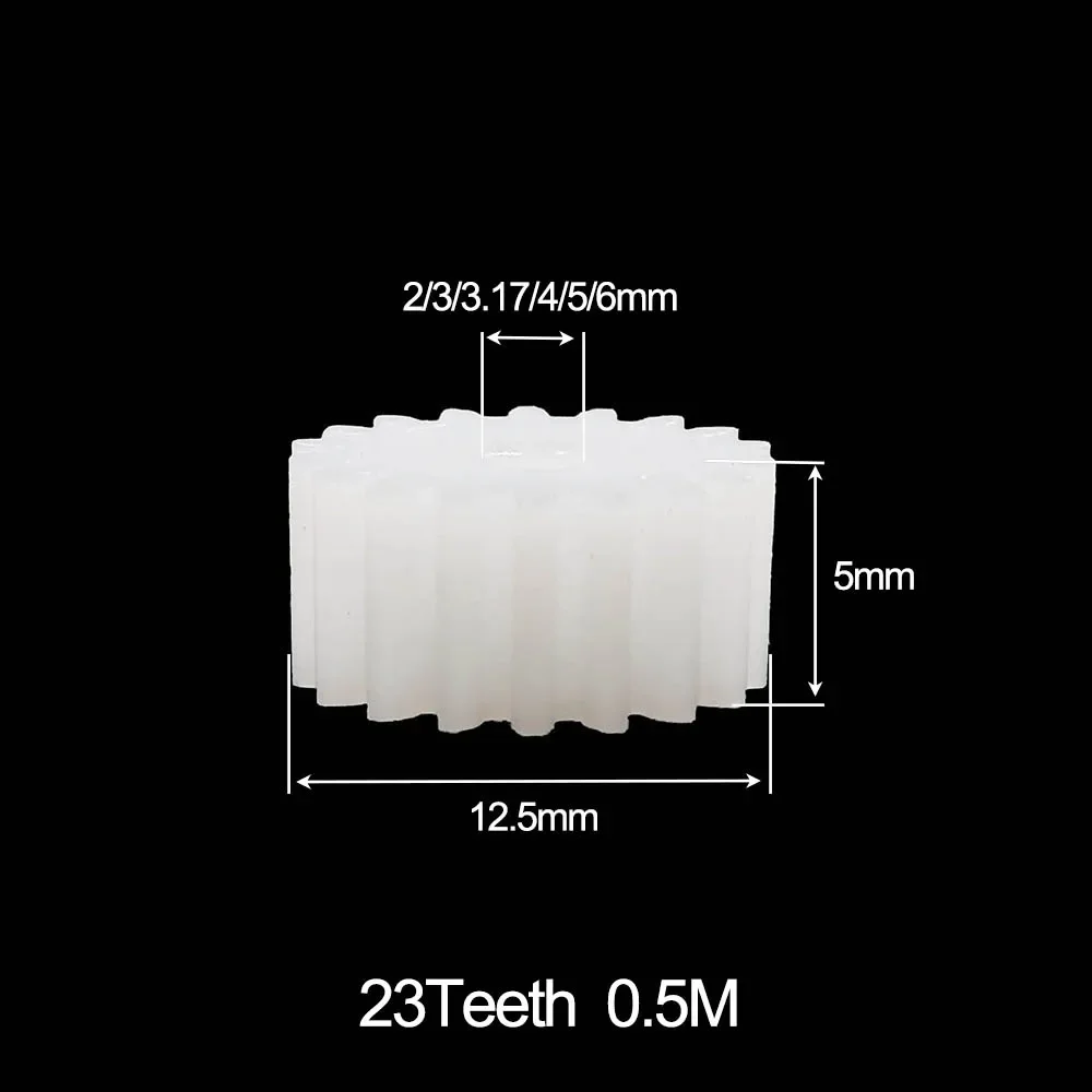 Customize 23T 0.5M Shaft Gear 23 Teeth OD=12.5mm Motor Main Axle DIY Repair Pinion Parts