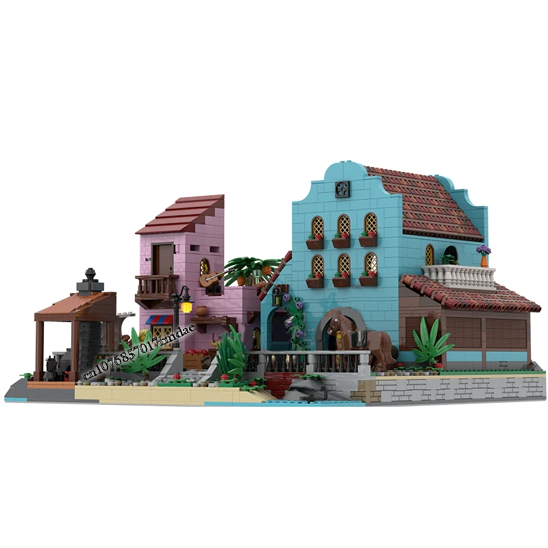 3796PCS medieval Pirate World Series MOC Modular Havana Street Building Model DIY creative ideas childToy birthday Gift blocks