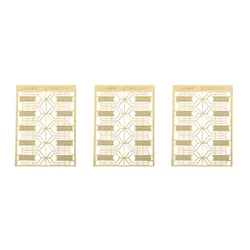 3Sets Brass Etched Sheet Inclined Ladder Ratio 1/200 Stairway Mould Staircase Model Accessories Stairs Parts for DIY Boat