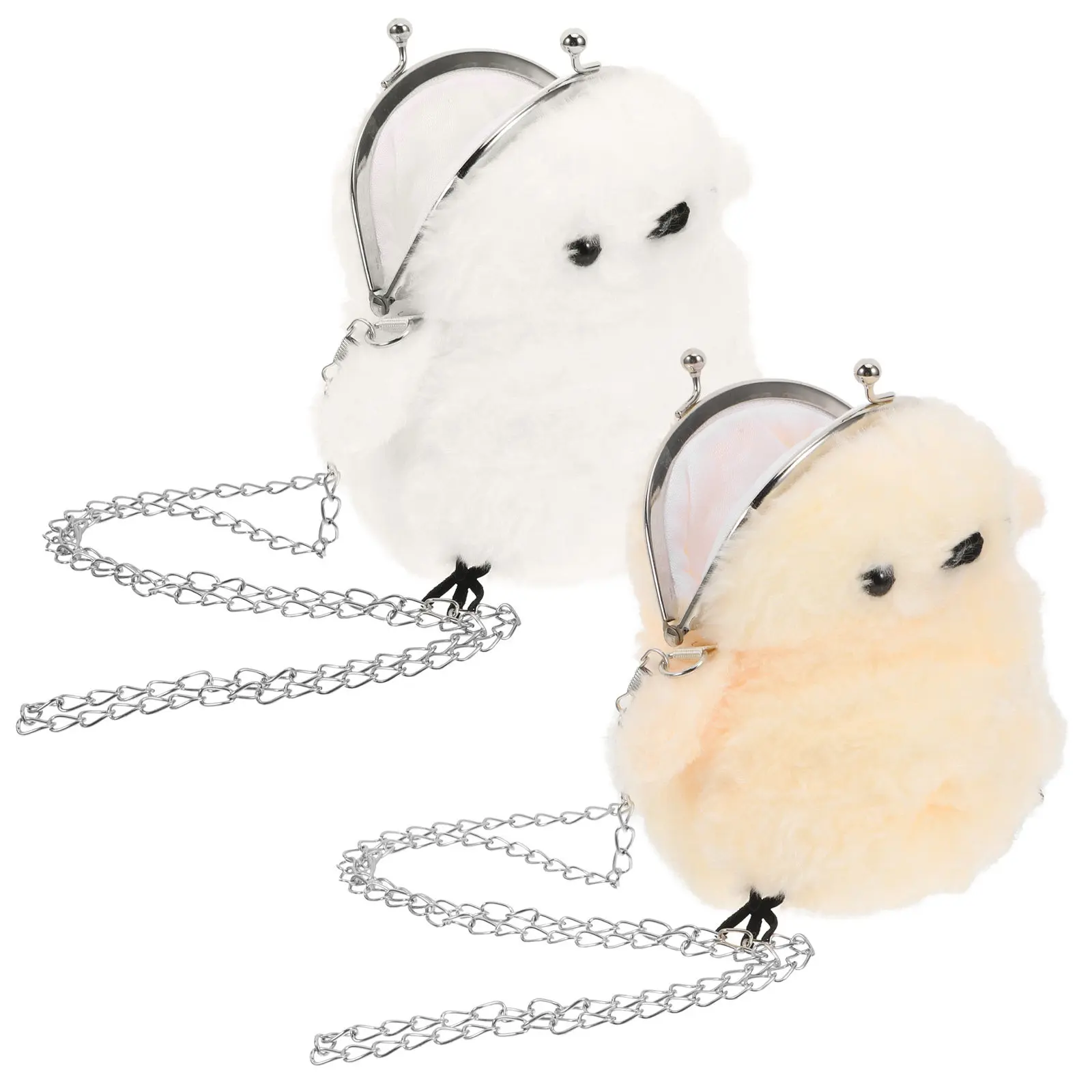 

2Pcs Cute Chicken Coin Purse Soft Cartoon Wallet Small Animal Shaped Pouch for Women Women Chicken Purse Bag