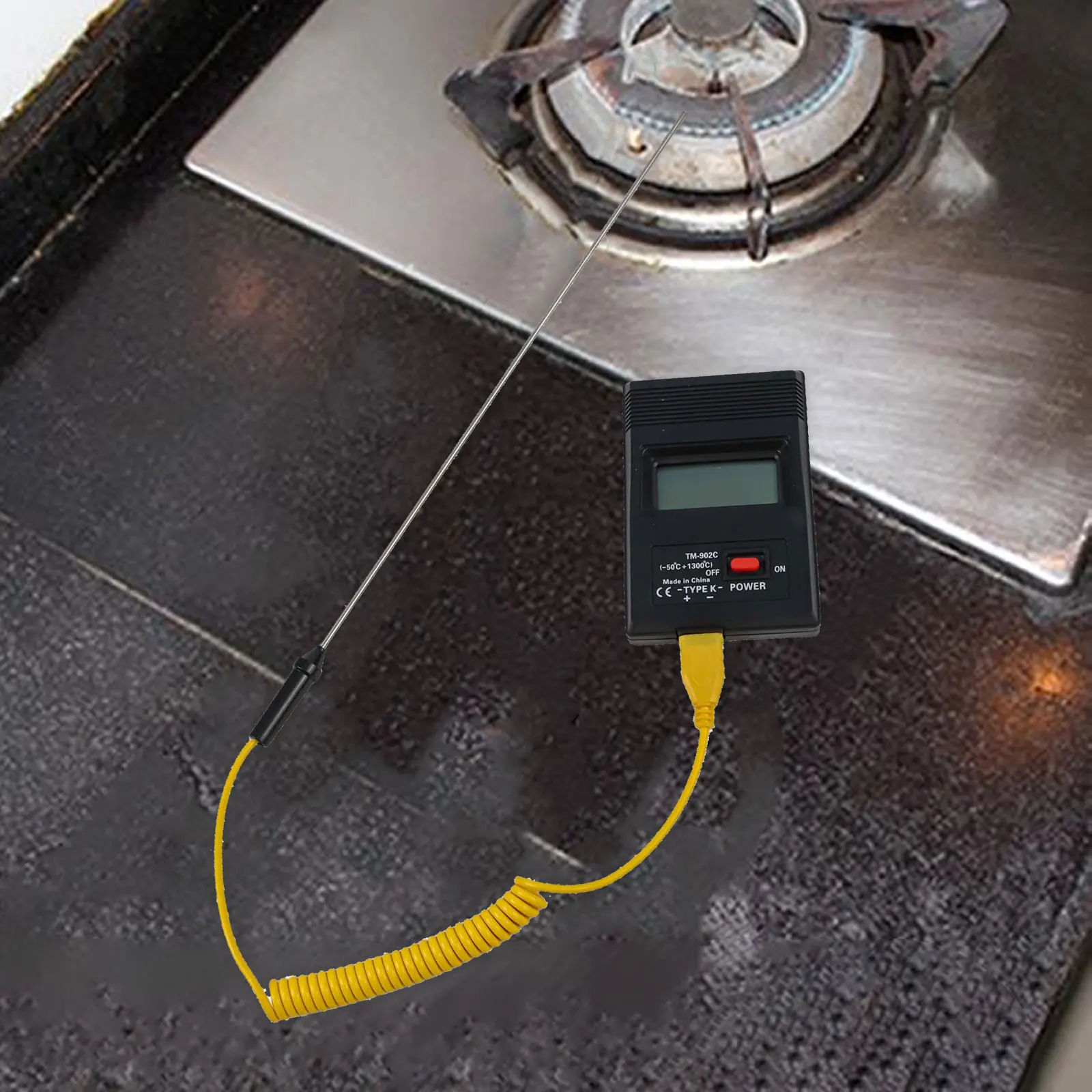 Get Reliable Temperature Measurements with for tm 902C LCD Type K Digital Thermometer and 300mm Thermocouple Probe