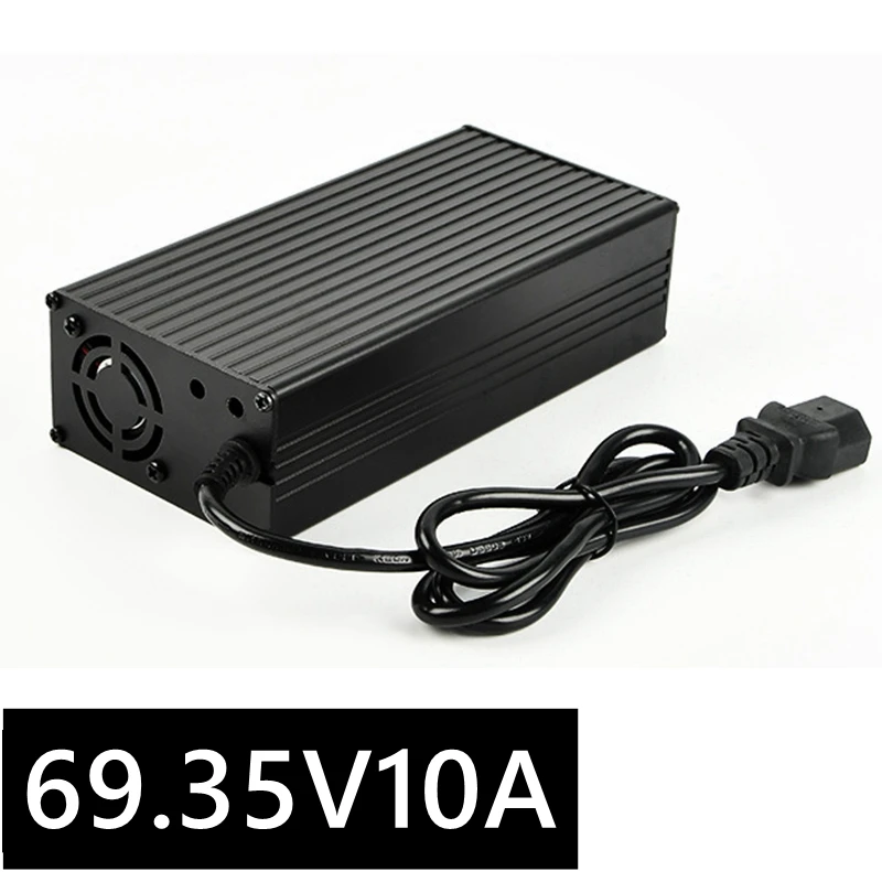69.35V 5A/10A Lifepo4 battery charger is suitable for a 19S 60.8V battery pack, with AC 100-240v input