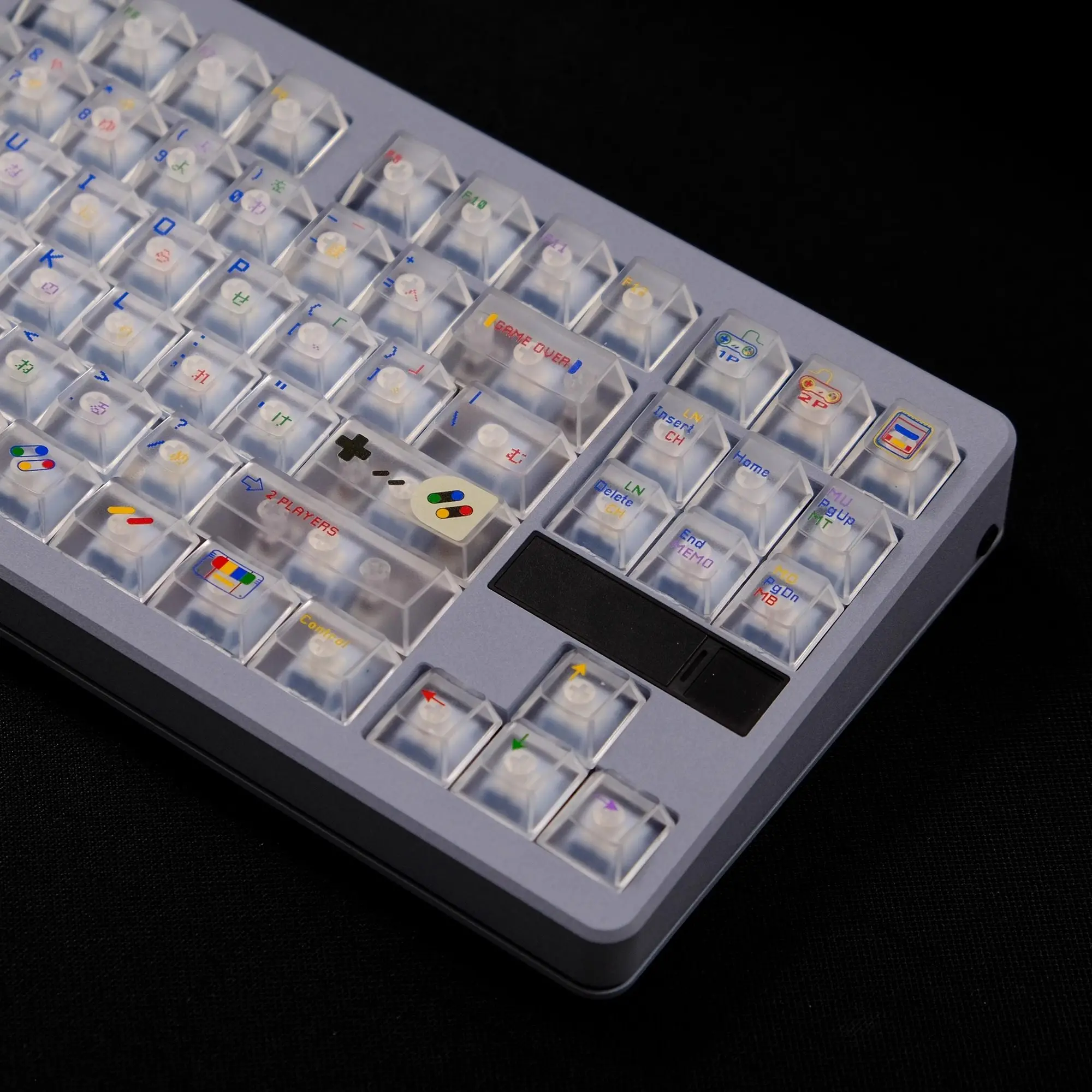 White SFC Keycaps 122 Keys Cherry Profile Transparent Keycaps For MX Switch 64/75/87/96/104 Mechanical Keyboard