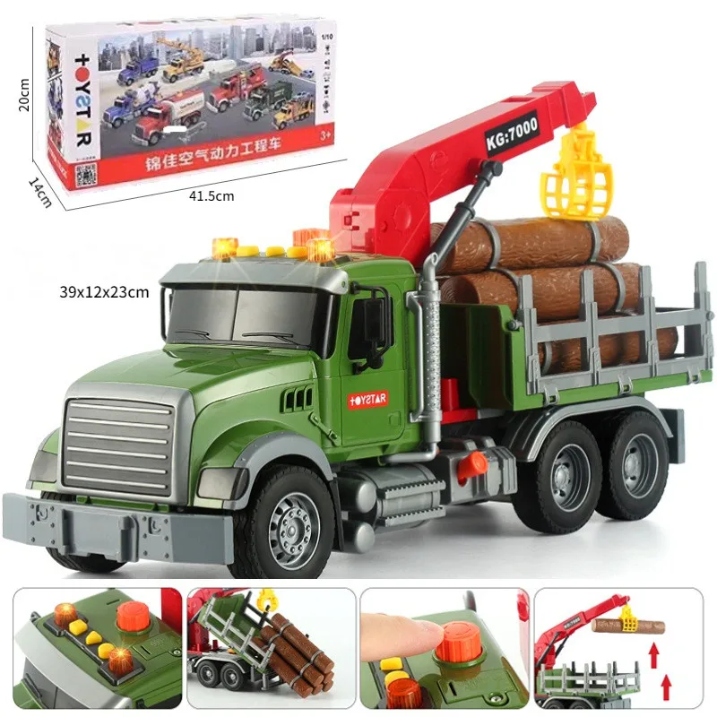 Big Garbage Truck Toy, Friction Powered Garbage Truck with Lights and Sounds Kids Recycling Trash Truck Kids Gifts