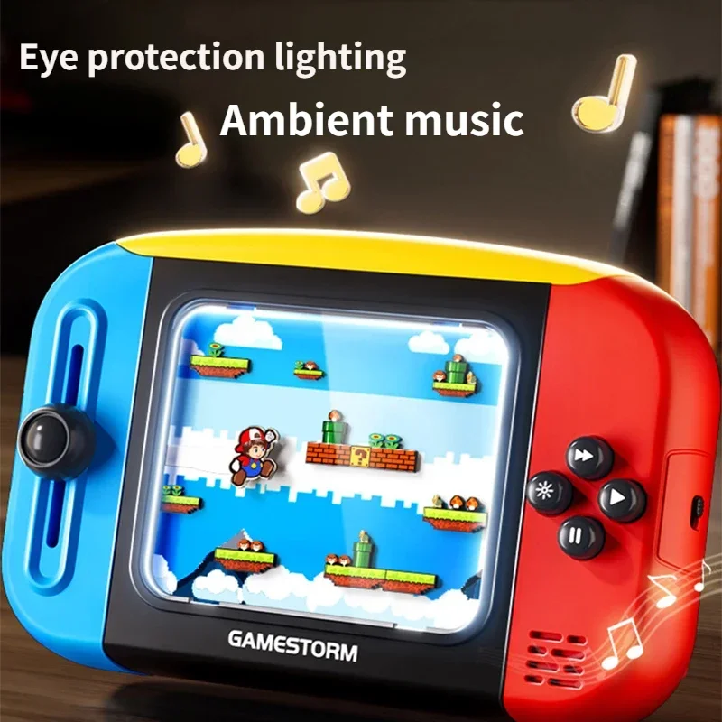 New Handheld Game Console Puzzle Nostalgic Vintage Color Matching Children\'s Mini Puzzle Boy and Girl Eye Protection Toy Gifts