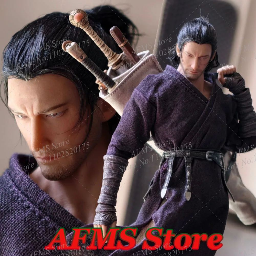 NOTTAA Hair Transplant Versão 1/12 Figura de Ação de Soldado Masculino de 6 Polegadas, Modelo de Brinquedo do Cavaleiro Mercenário Misterioso