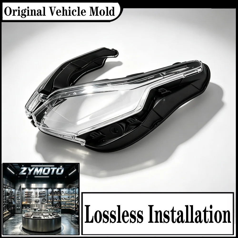 For Honda NSS350 Forza 350 2023-2026 Motorcycle Front Headlight Lens Cover Headlamp Glass Matte Black ABS Replacement Kit