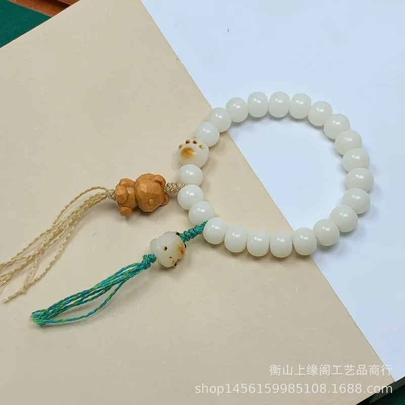 Bodhi Root Violent Panda Claw Bracelet Artistic Gift Buddhist Beads