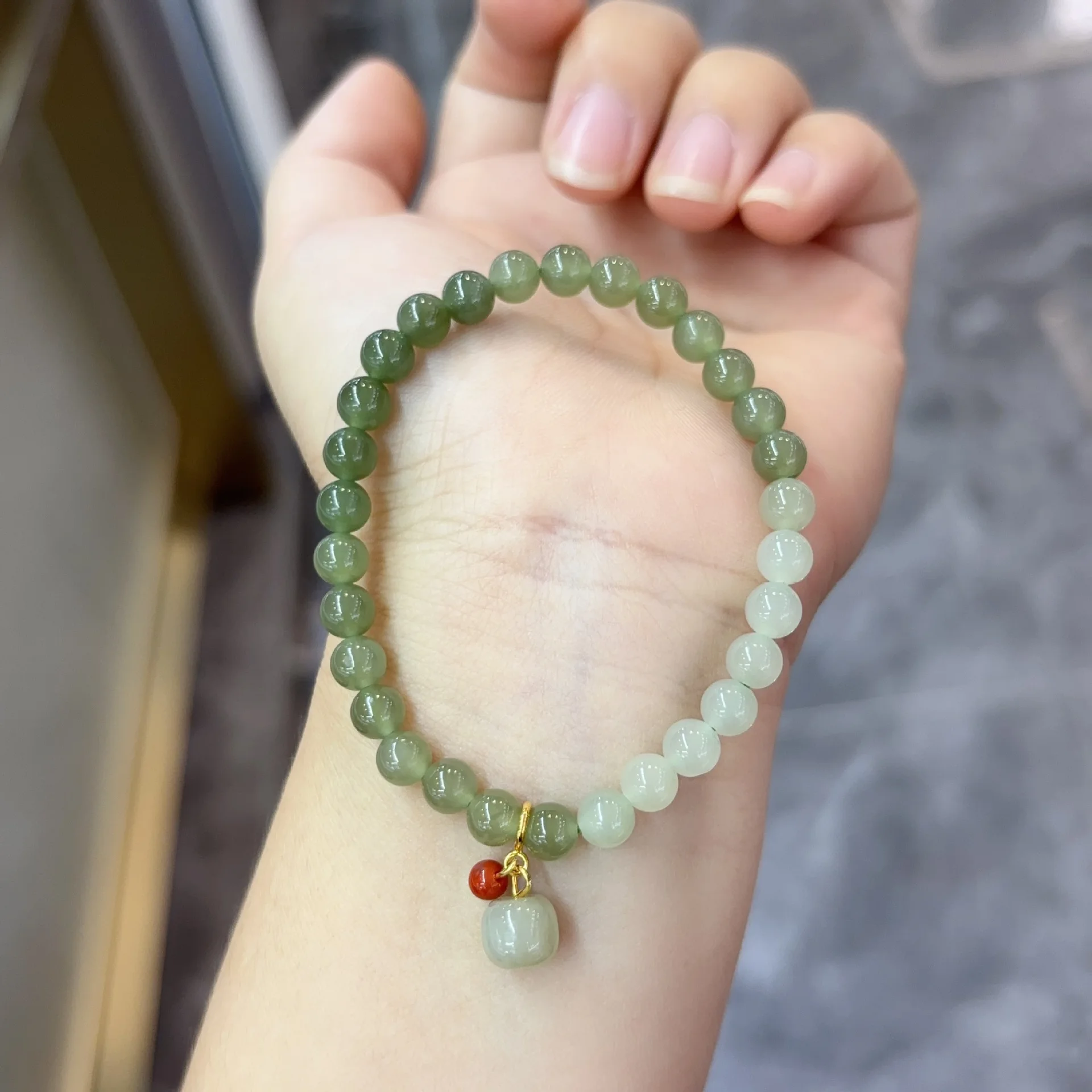 New Agate Bracelet Natural Hetian Jade Green Beaded S925 Women Bracelet with Certificate Holiday Gifts