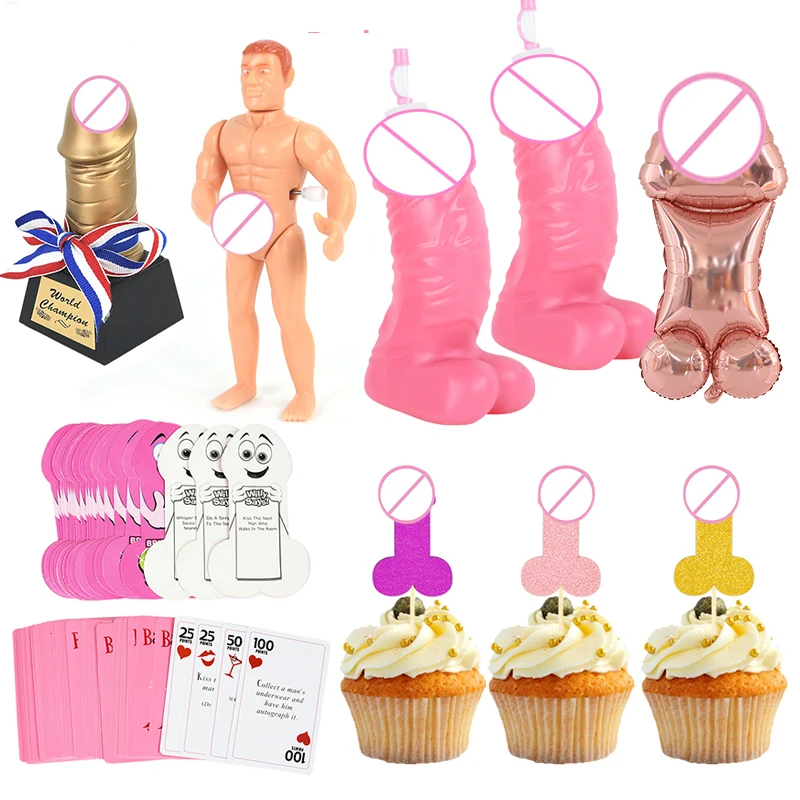 Bachelorette Party DIY Decoration Large Penis Water Bottle Bride To Be Hen  Nigh Balloon Decor Supplies Bridal Shower Accessorie