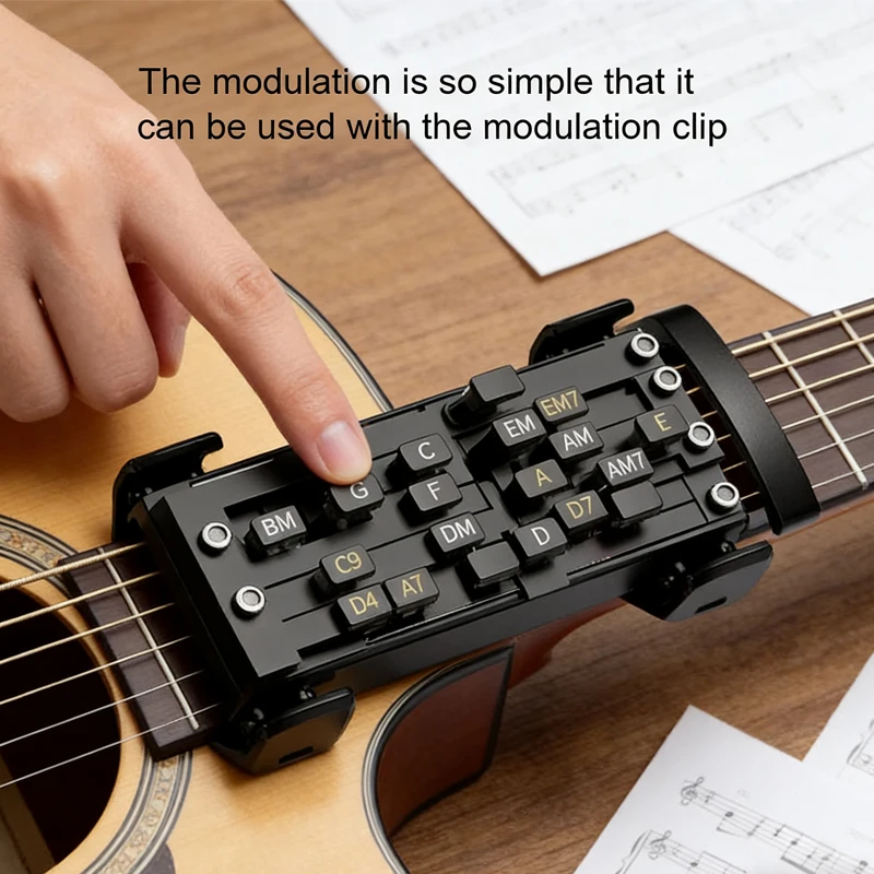 

Портативный тренажер для гитарных аккордов для начинающих, профессиональная система обучения игре на гитаре, практический инструмент, вспомогательные весы для аккордов, помощник