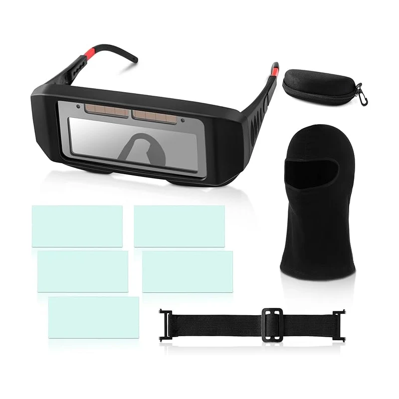 

1 Set Welding Glasses Solar Welding Goggles Auto Darkening Welder Glasses Mask Helmet with Replacement Lenses