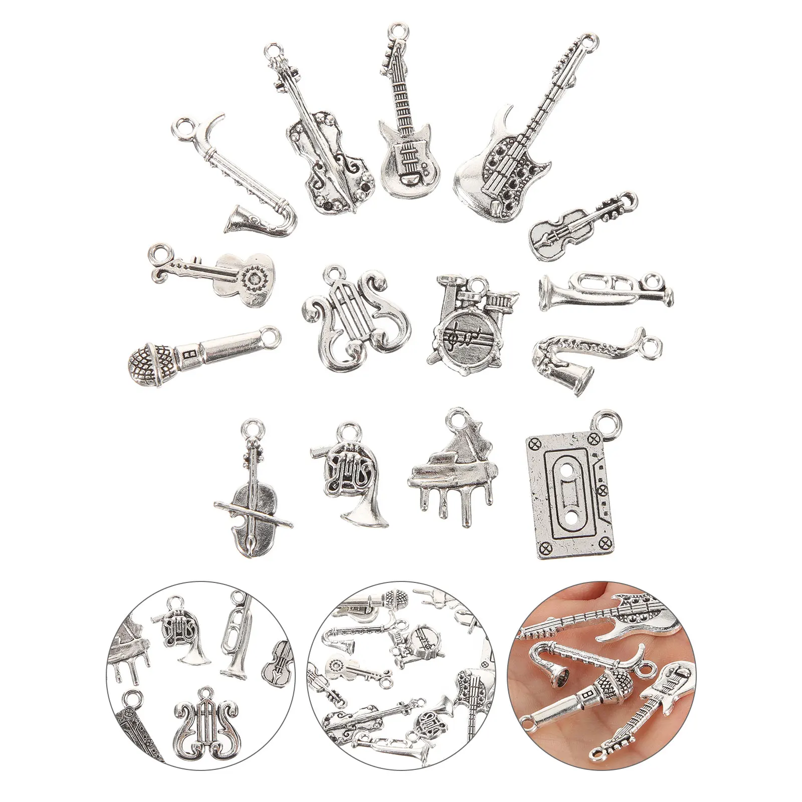 

15pcs Musical Charms Music Note Pendants Necklace DIY Jewelry Making Jewelry Making Material Materials Vintage Accessories