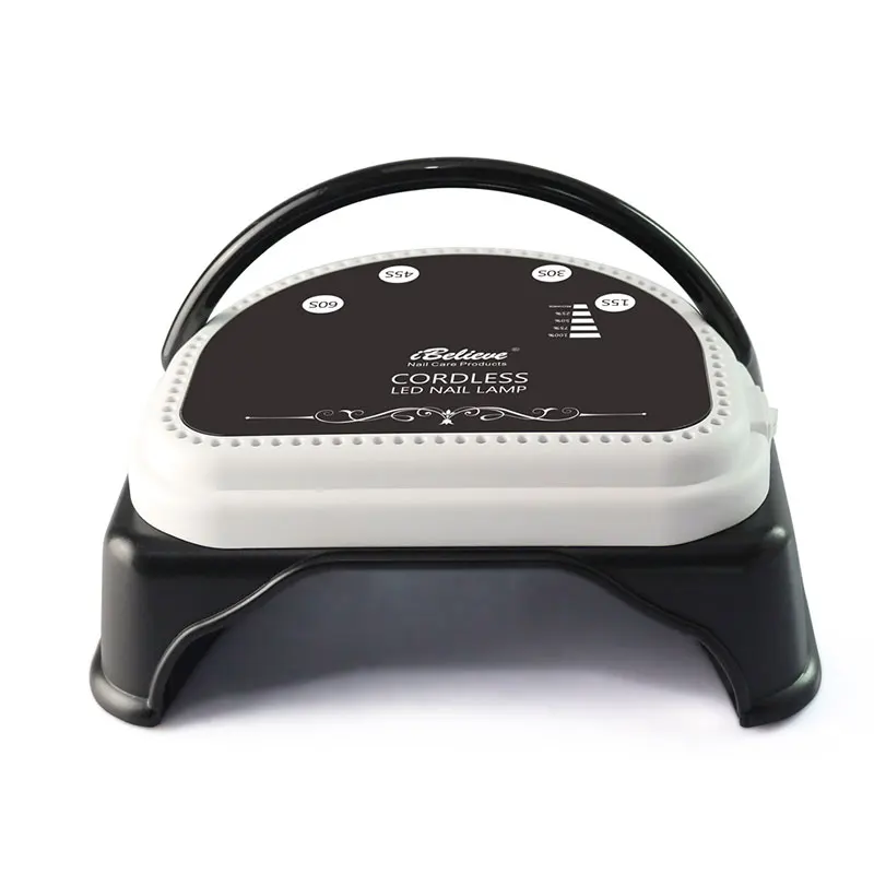 64W Fast เครื่องเป่าเล็บไร้สายไร้สาย LED Light Curing Lamp สําหรับเจล Polish Professional Salon