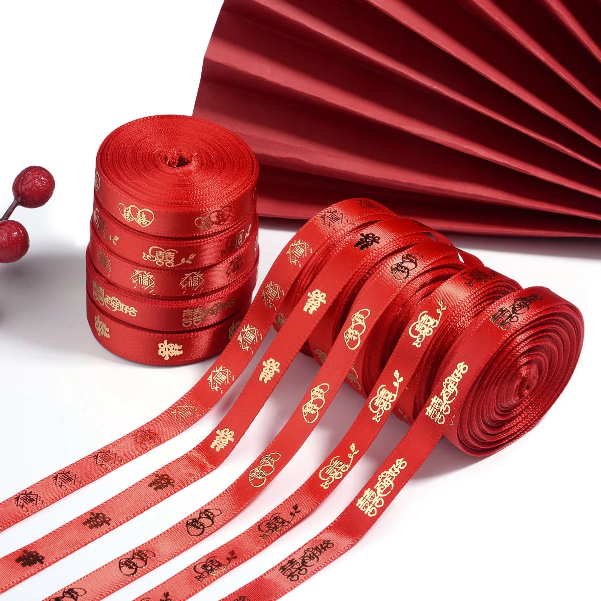 

10Yards Christmas New Year Decoration Ribbon Printed Christmas Polyester Ribbon for Home Decor Handmade Navidad DIY Gift Packing