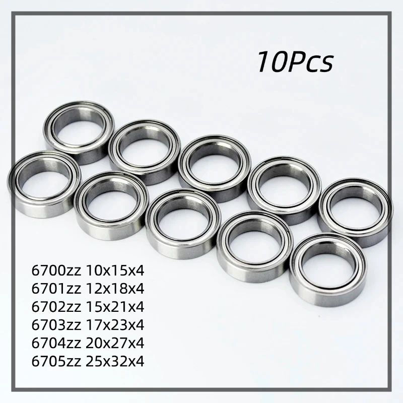 10pcs Bearing High Quality 6701 6702 6703 6704 6705 6700ZZ 2Z ZZ Miniature Deep Groove Ball Bearings