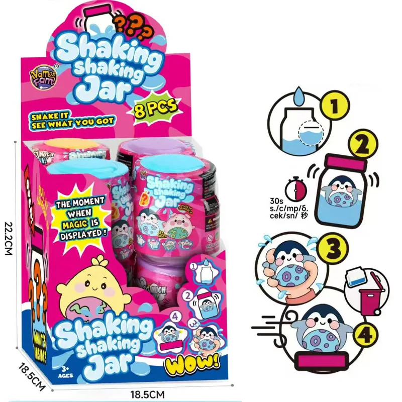 New Creative 8 Blind Box Magic Shake Jars Cute Animal Series Surprise Blind Box Decompression Doll Gift Toy Catalog Collection